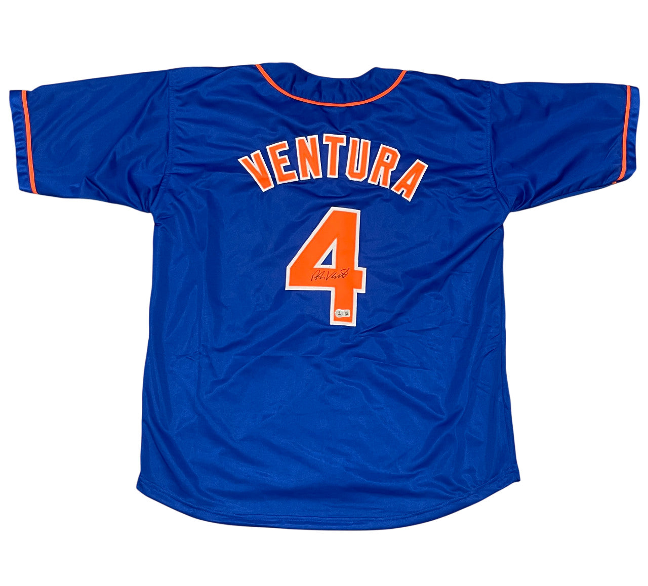 Robin Ventura Signed New York Mets Custom Jersey (Beckett COA)