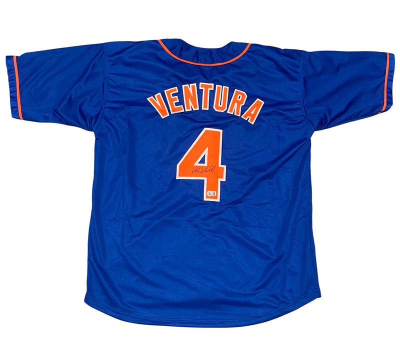 Robin Ventura Signed New York Mets Custom Jersey (Beckett COA)