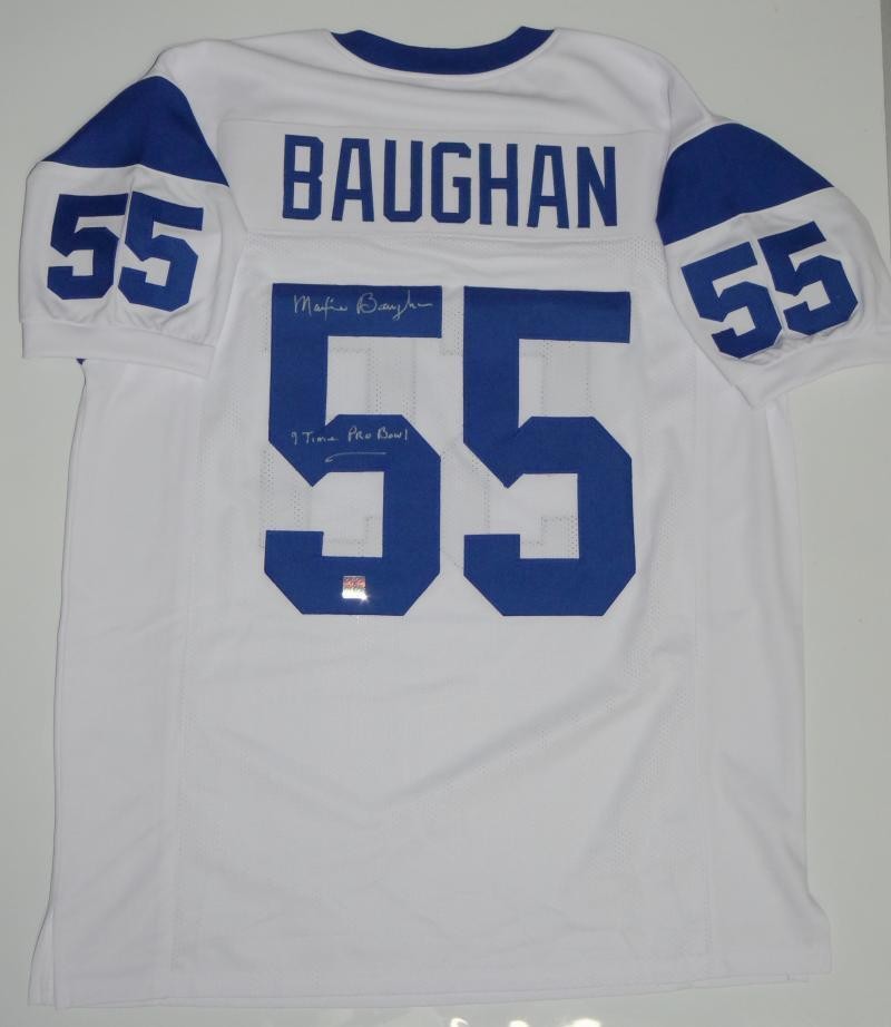 Maxie Baughan Signed White Custom Football Jersey - 9x Pro Bowl Insc