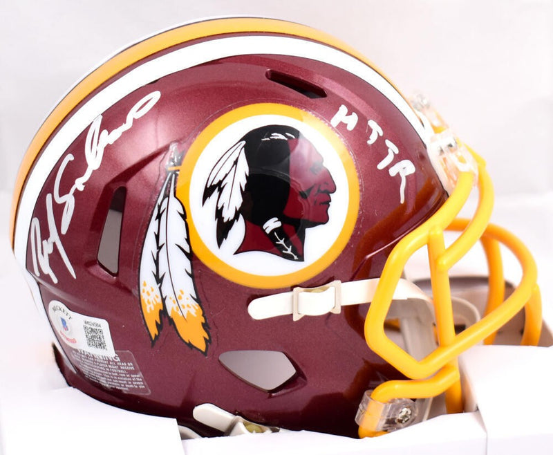 Ricky Sanders Autographed Washington Speed Mini Helmet HTTR Inscription