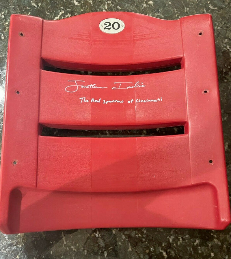 Jonathan India Signed Cincinnati Reds GABP Seat Back - "Red Sparrow"