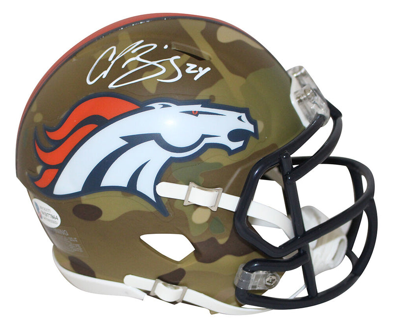 Champ Bailey Denver Broncos Autographed Camo Mini Helmet (BAS)