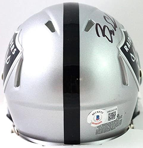 Bryan Edwards Signed Las Vegas Raiders Mini Helmet - "Just Win Baby" Inscription