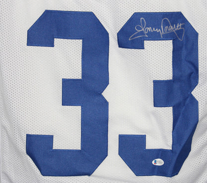 Tony Dorsett Dallas Cowboys Autographed Custom White Jersey BAS