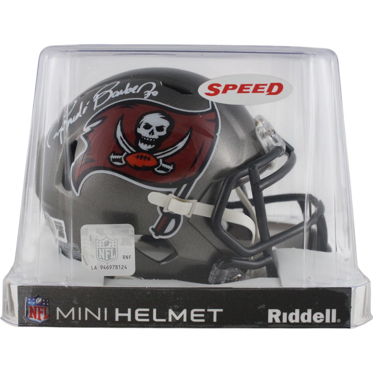Ronde Barber Autographed Tampa Bay Buccaneers Throwback Mini Helmet