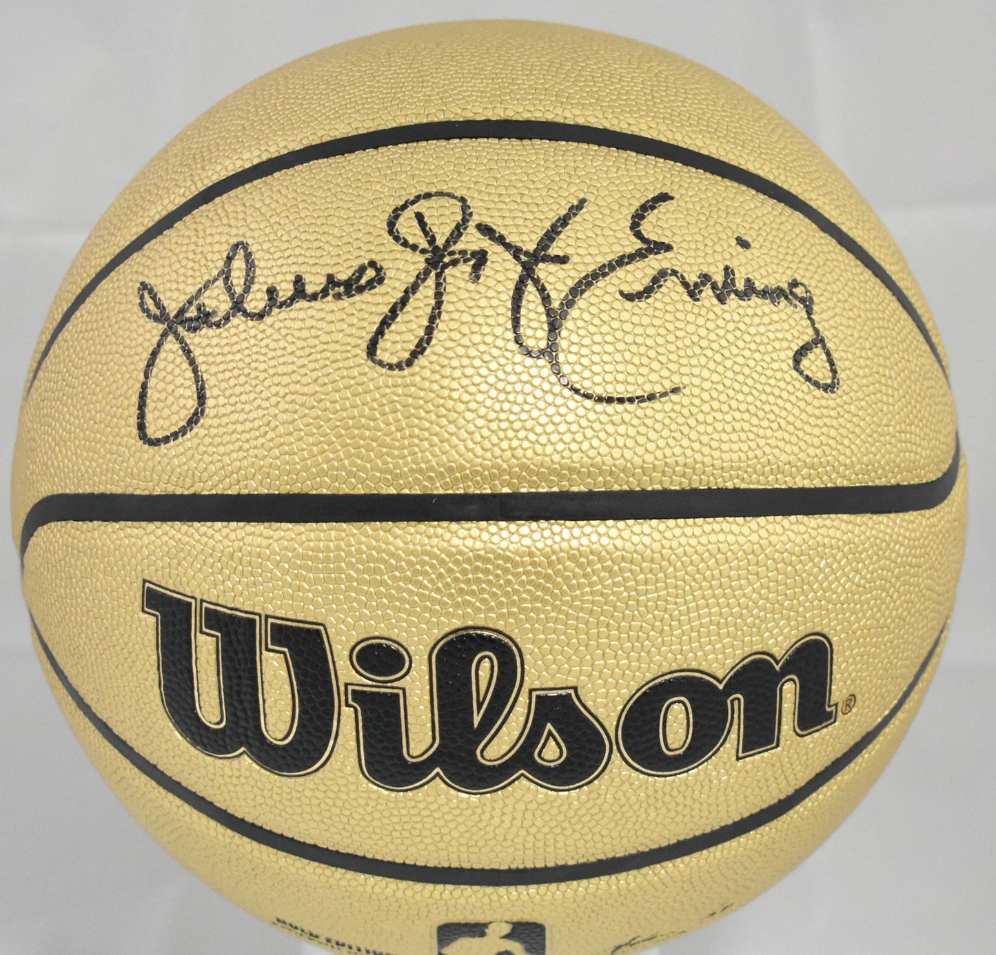 Julius Erving Autographed NBA Wilson Gold Edition Basketball