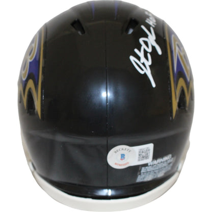 Jonathan Ogden Signed Baltimore Ravens Mini Helmet with HOF Inscription