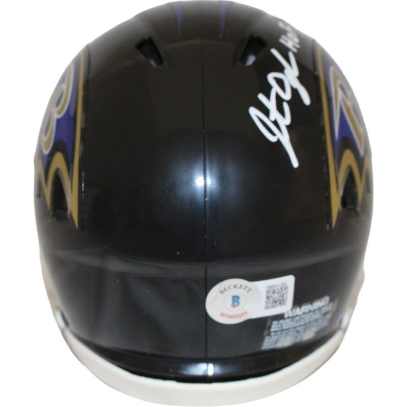 Jonathan Ogden Signed Baltimore Ravens Mini Helmet with HOF Inscription