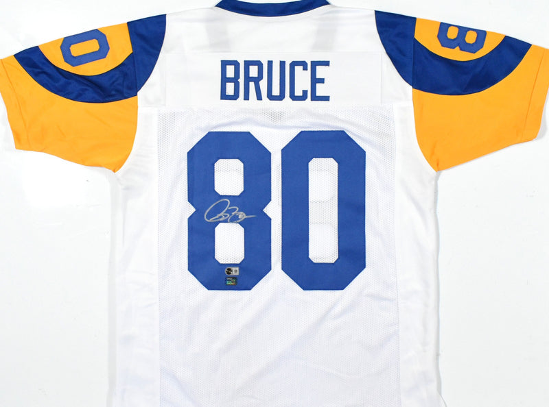 Isaac Bruce Signed Los Angeles Rams White Custom Jersey