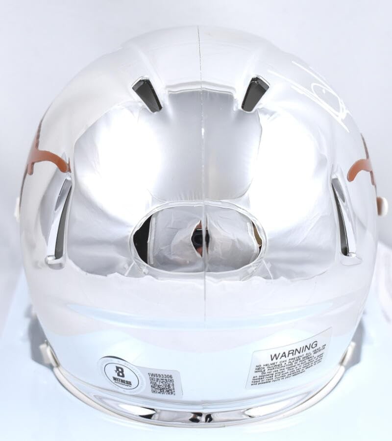 Vince Young Signed Texas Longhorns Chrome Speed Mini Helmet