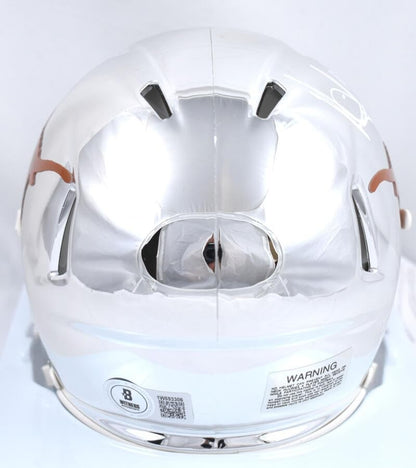 Vince Young Signed Texas Longhorns Chrome Speed Mini Helmet