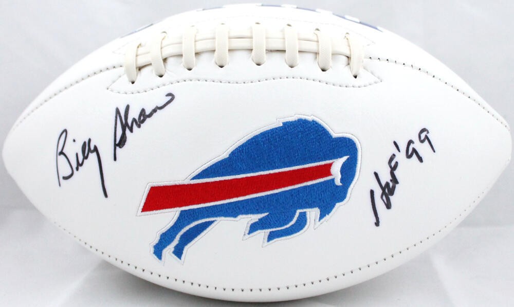 Billy Shaw Signed Buffalo Bills Logo Football (Black)