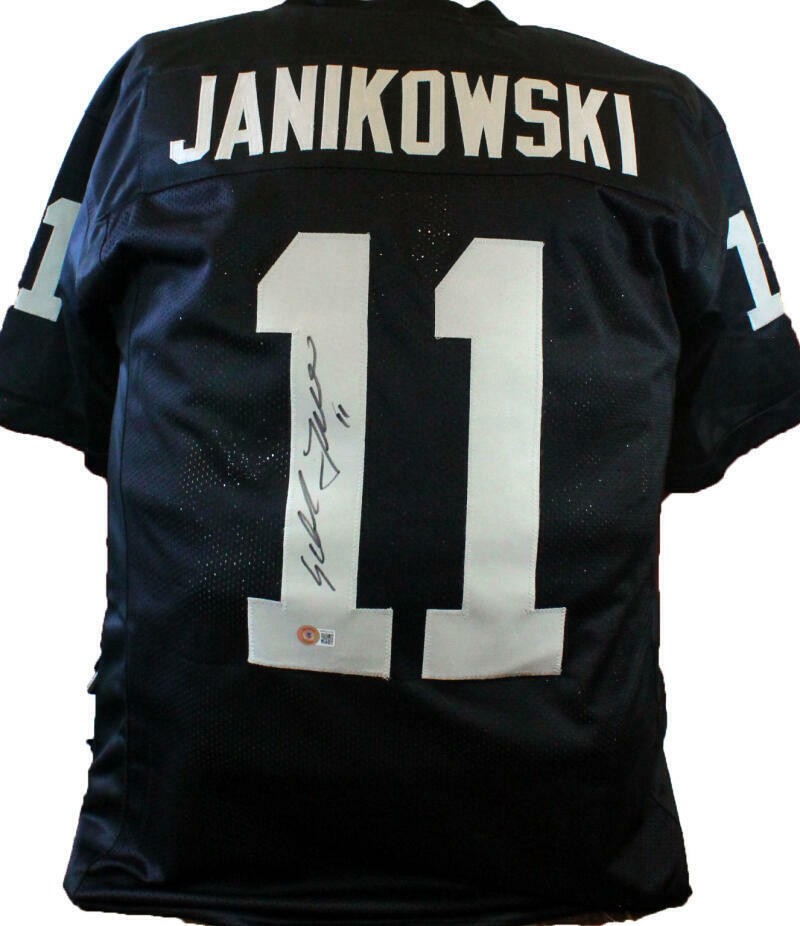Sebastian Janikowski Signed Black Custom Football Jersey