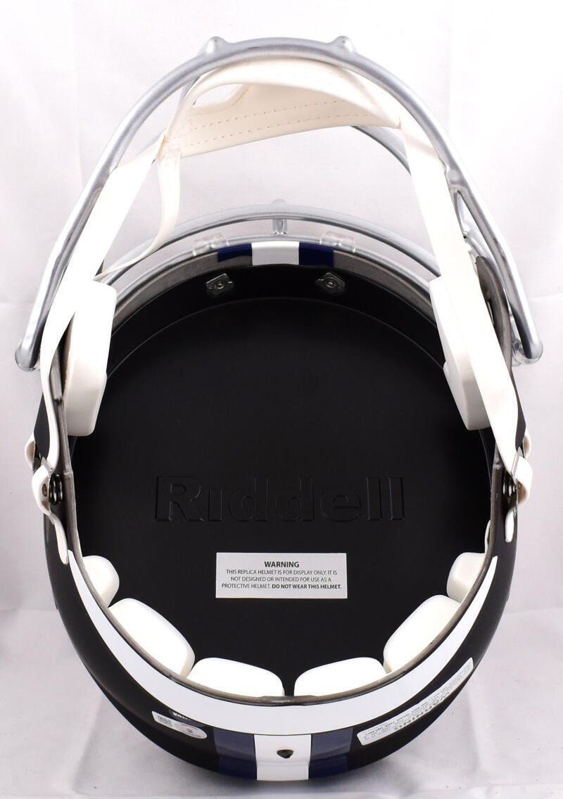 Emmitt Smith Signed Dallas Cowboys Full Size Flat Black Speed Helmet