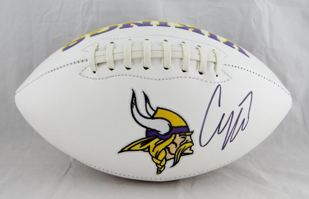 Case Keenum Autographed Minnesota Vikings Logo Football