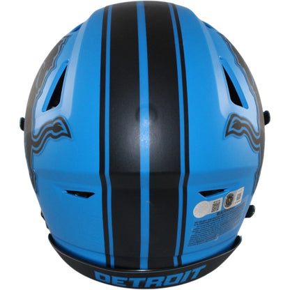 Barry Sanders Autographed Detroit Lions SpeedFlex Rave Helmet
