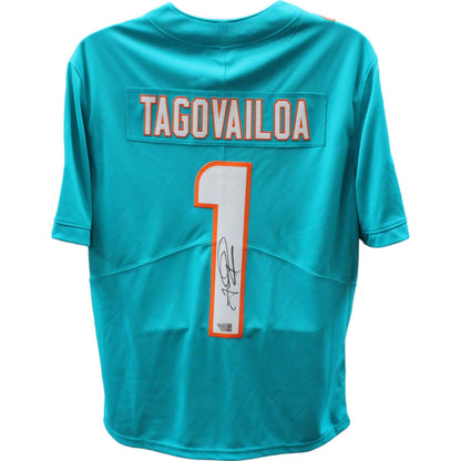 Tua Tagovailoa Signed Miami Dolphins Nike Vapor Teal Jersey