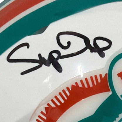 Mark Duper Signed Miami Dolphins Throwback Mini Helmet