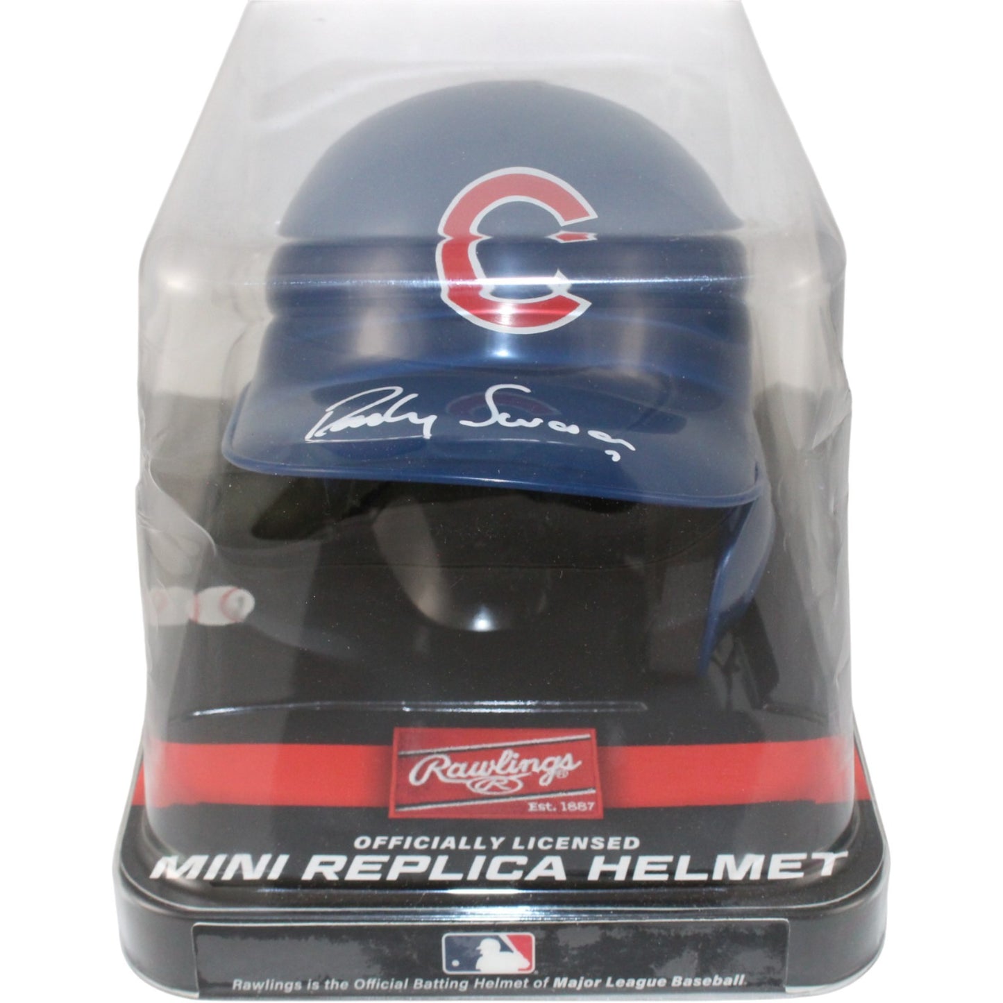 Dansby Swanson Autographed Chicago Cubs Rawlings Mini Batting Helmet