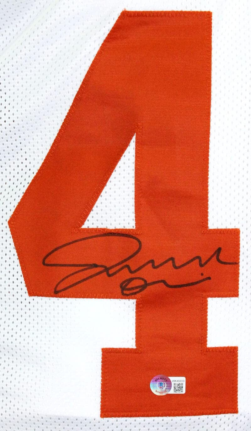 Joseph Ossai Signed Texas Longhorns White College Style Jersey