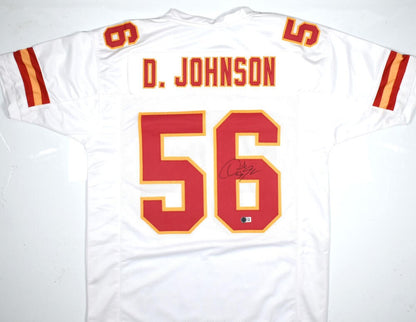 Derrick Johnson Autographed Kansas City Chiefs Style White Custom Jersey