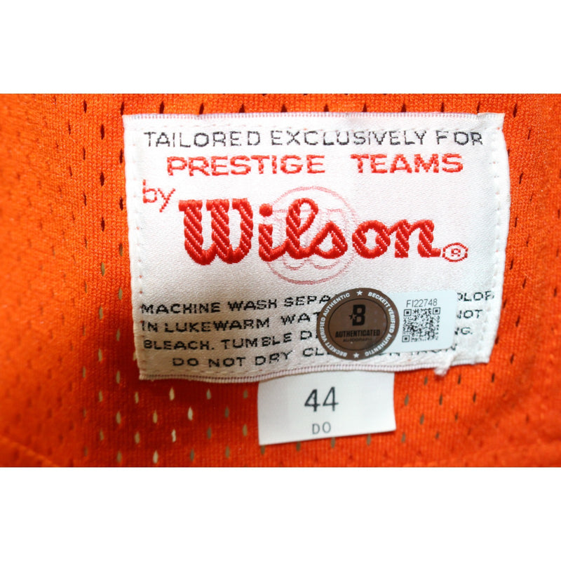 John Elway Autographed Denver Broncos Wilson Orange Jersey