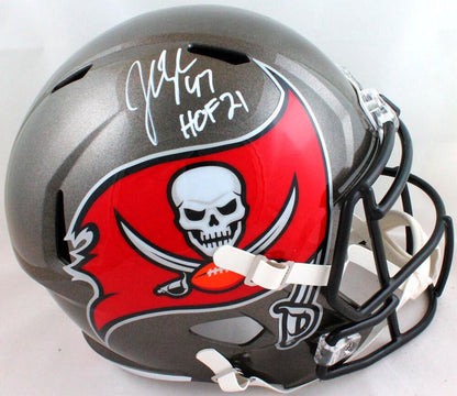 John Lynch Signed Tampa Bay Buccaneers White Full Size Speed Helmet HOF