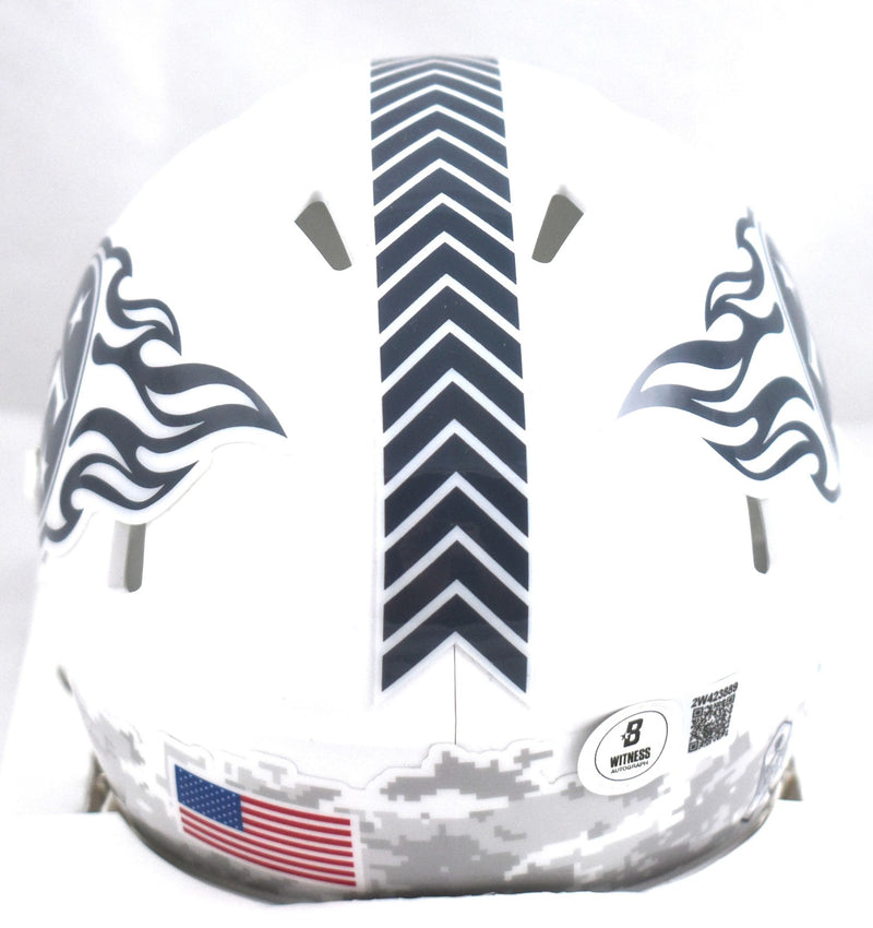 Warren Moon Autographed Tennessee Titans 2024 Salute to Service Mini Helmet