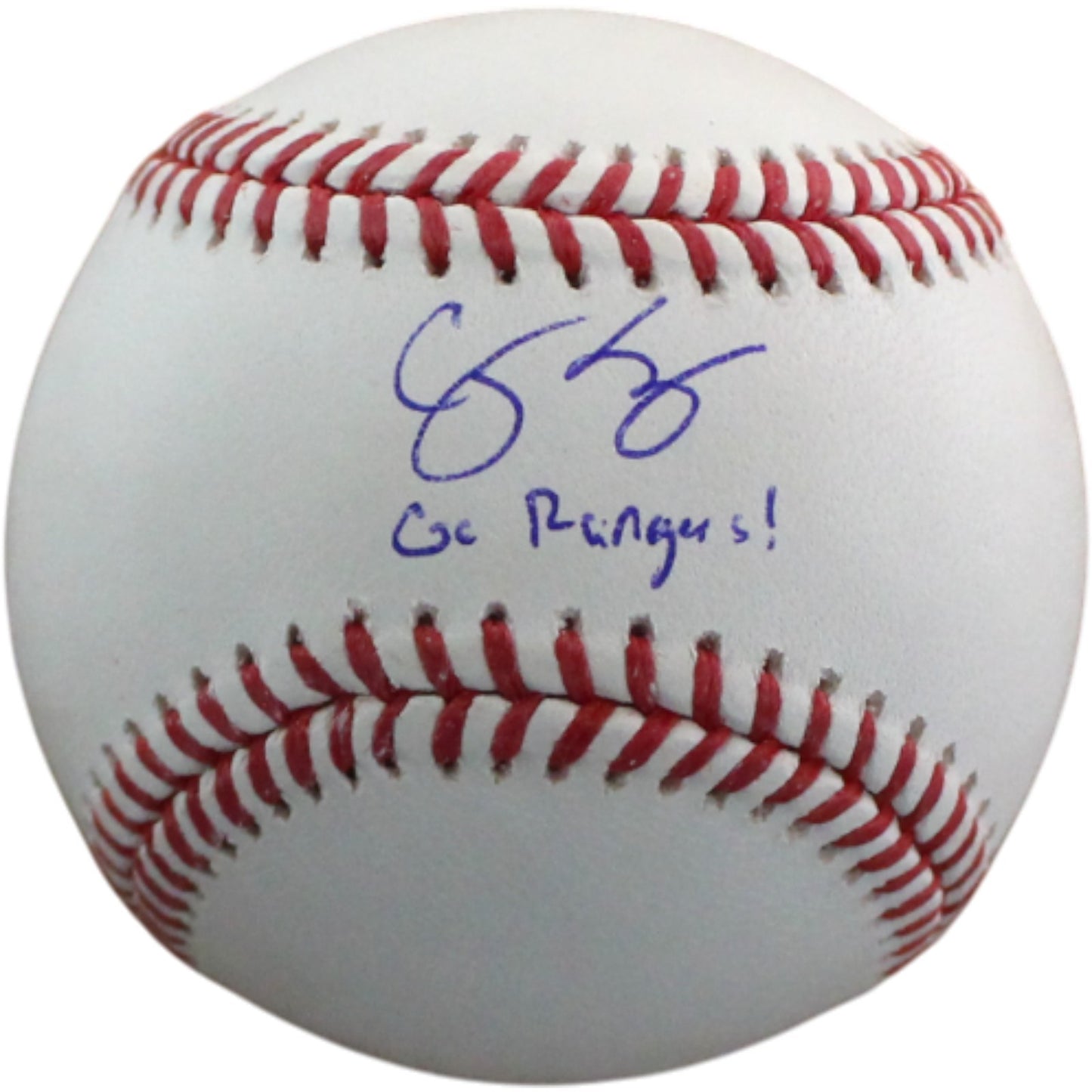 Corey Seager Texas Rangers Autographed Baseball Go Rangers Inscription