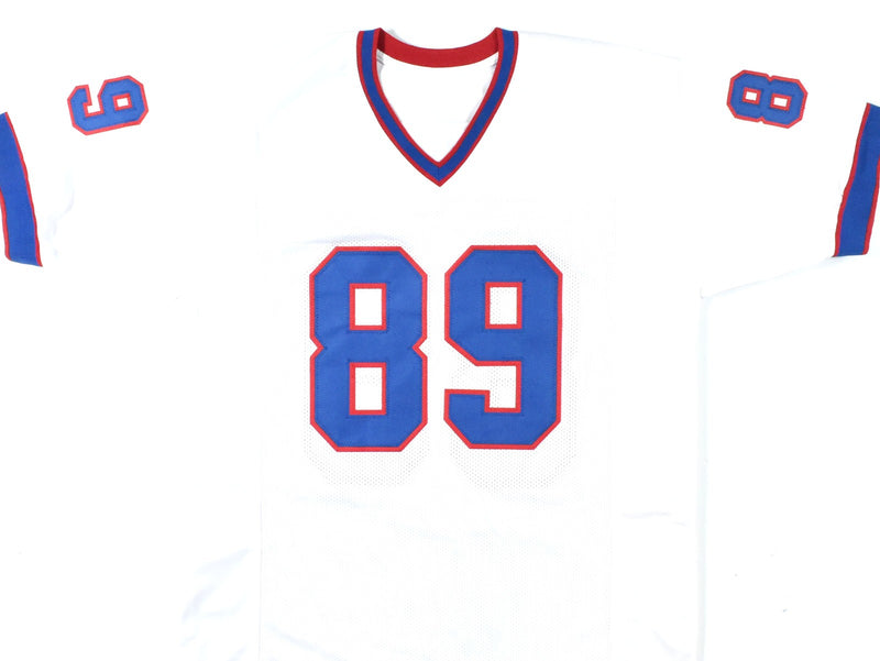 Steve Tasker Autographed Buffalo Bills White Custom Jersey