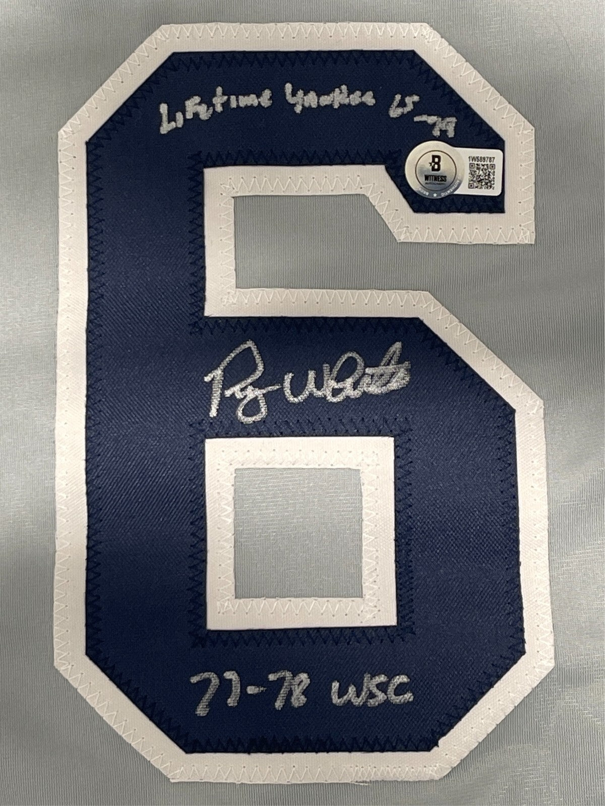 Roy White Signed New York Yankees Custom Jersey Beckett COA