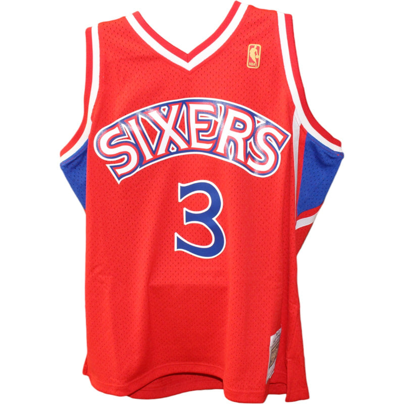 Allen Iverson Signed Philadelphia 76ers Mitchell & Ness Red Jersey