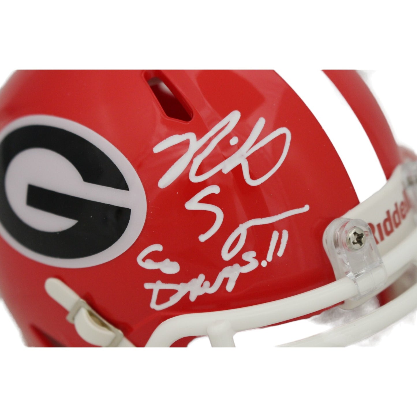 Richard Seymour Signed Georgia Bulldogs Mini Helmet Inscribed "Go Dawgs"