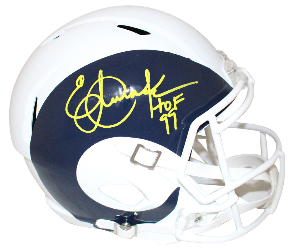 Eric Dickerson Los Angeles Rams Signed Full Size AMP Helmet HOF