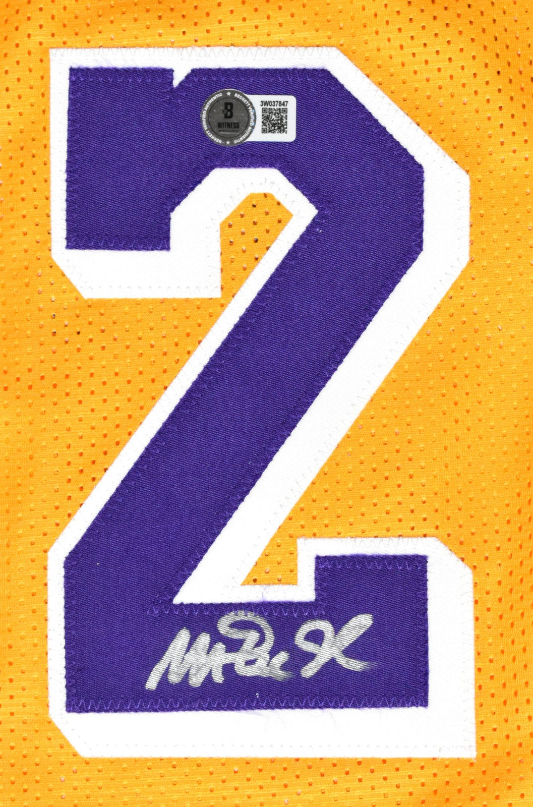 Magic Johnson Autographed Gold Custom Jersey