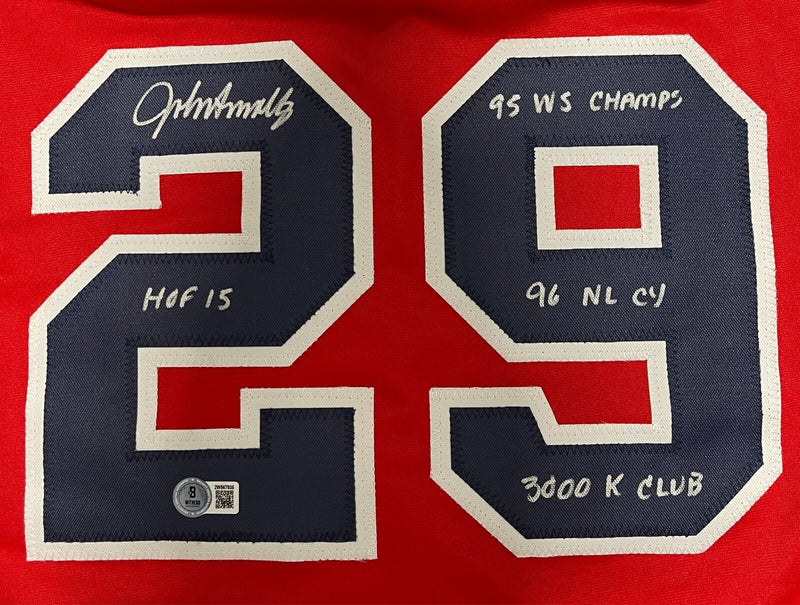 John Smoltz Signed Atlanta Braves Custom Jersey (4 Inscriptions) - BAS