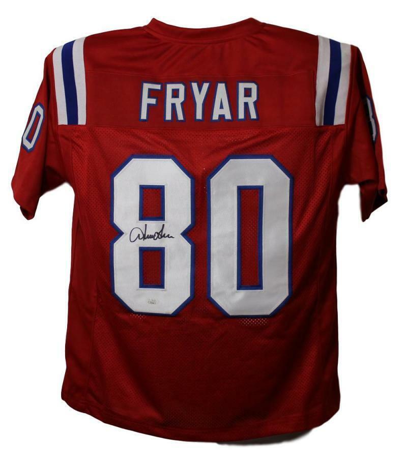 Irving Fryar Signed New England Patriots Red Custom Jersey JSA
