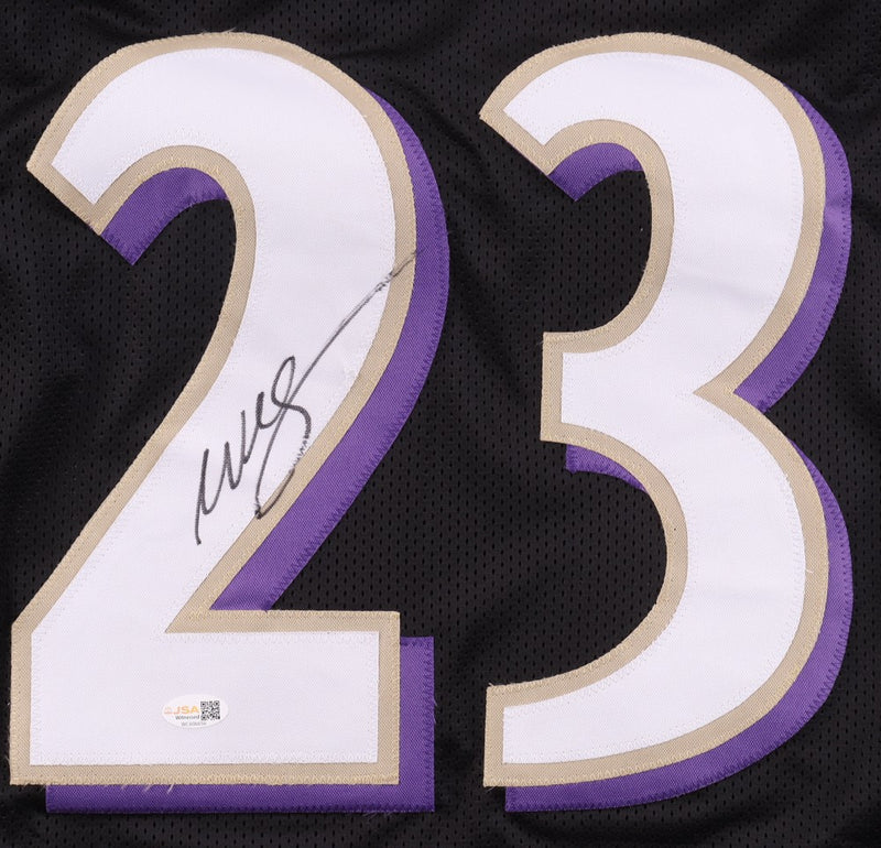 Willis McGahee Signed Baltimore Ravens Black Custom Jersey