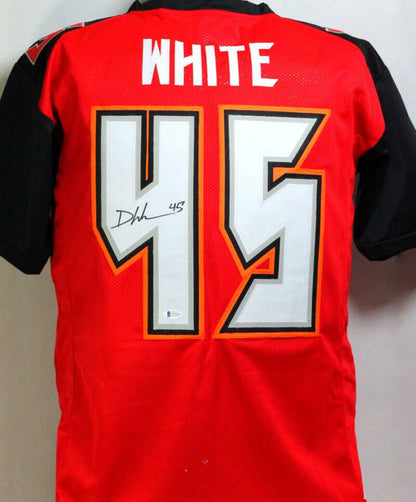 Devin White Signed Red and Black Custom Jersey
