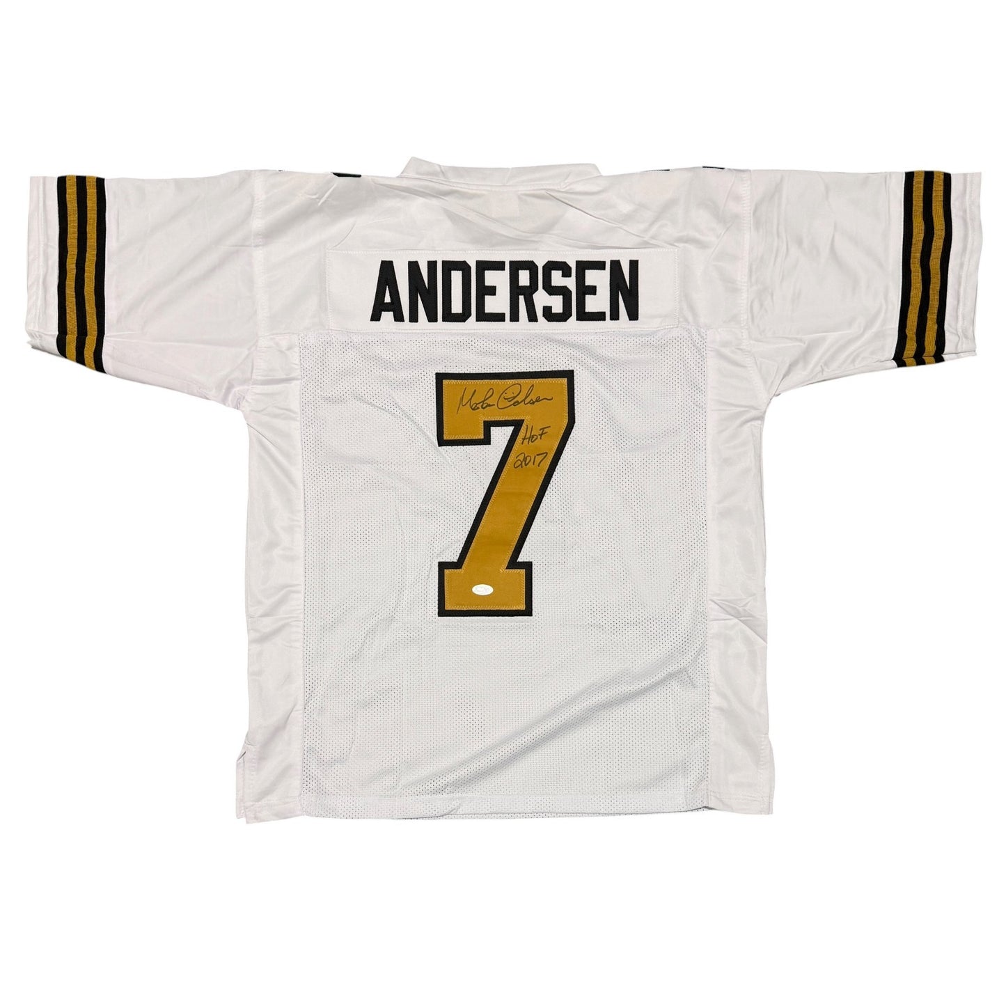 Morten Andersen New Orleans Saints Signed Custom Jersey (HOF 2017)