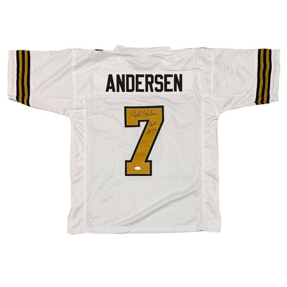 Morten Andersen New Orleans Saints Signed Custom Jersey (HOF 2017)