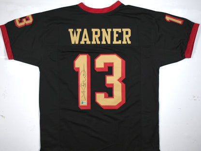 Kurt Warner Autographed Iowa Barnstormers Custom Black Jersey
