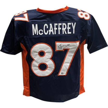 Ed McCaffrey Autographed Denver Broncos Navy Pro Style Jersey