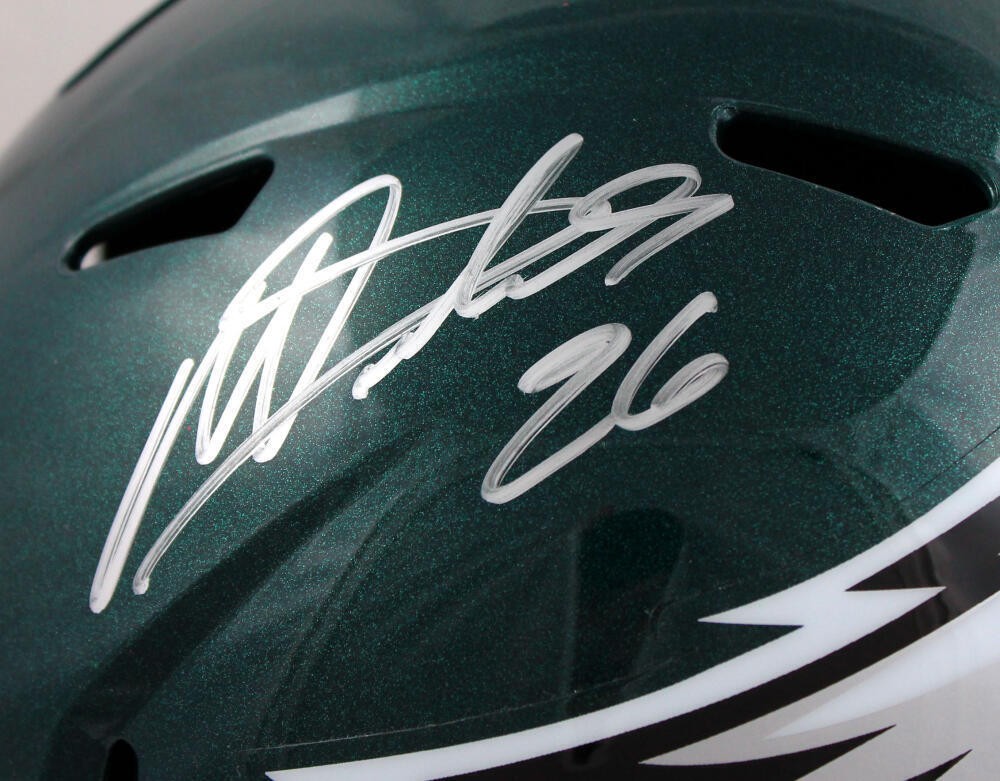 Miles Sanders Autographed Philadelphia Eagles Full Size Speed Helmet