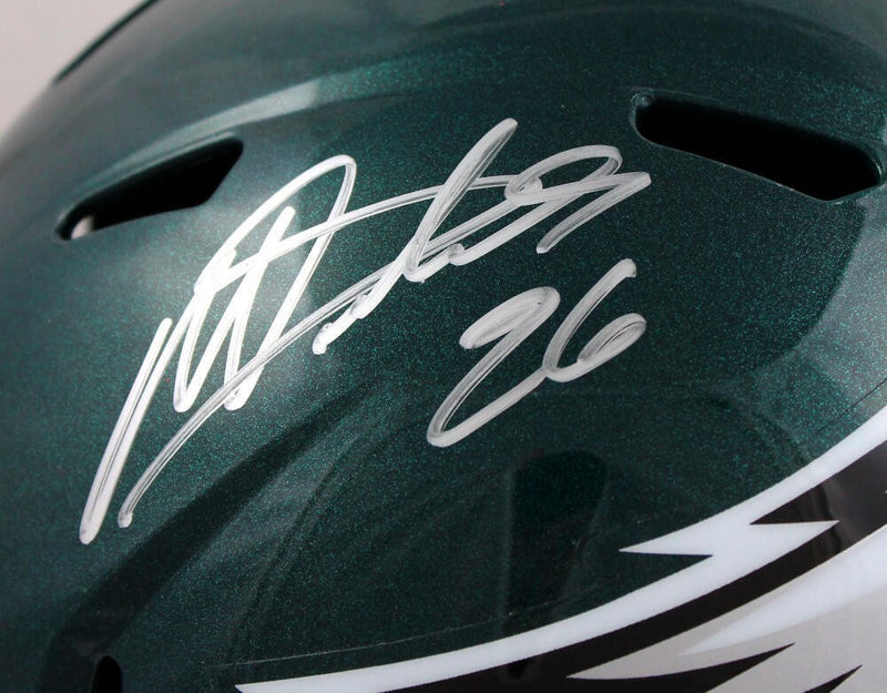 Miles Sanders Autographed Philadelphia Eagles Full Size Speed Helmet