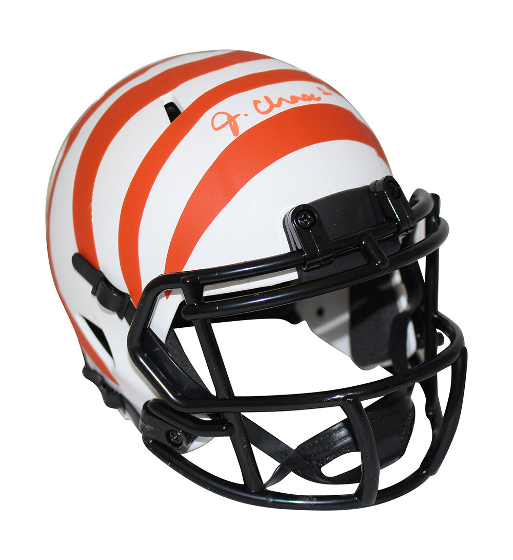 Ja'Marr Chase Cincinnati Bengals Autographed Lunar Mini Helmet