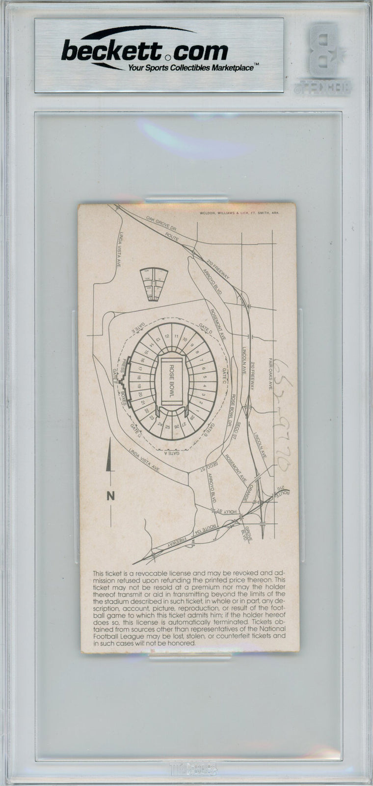 John Riggins Autographed Super Bowl XVII Ticket Stub SB XVII MVP BAS Slab