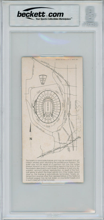 John Riggins Autographed Super Bowl XVII Ticket Stub SB XVII MVP BAS Slab