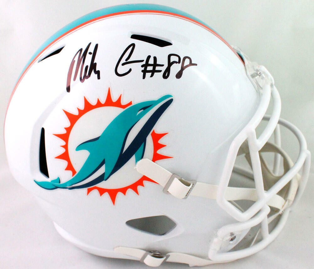 Mike Gesicki Autographed Miami Dolphins Full Size Speed Helmet - Black