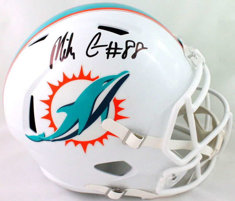 Mike Gesicki Autographed Miami Dolphins Full Size Speed Helmet - Black
